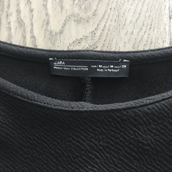 Zara Dresses & Skirts - Black dress with printing